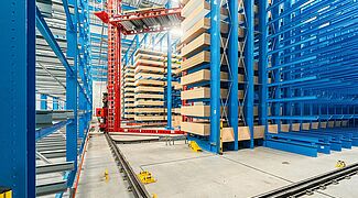 automatic warehouse, cantilever racking, stacker crane