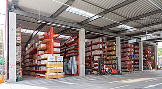 cantilever racking and pallet racking for building material